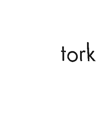 A hand-drawn stork that draws itself into the letter S of the word Stork